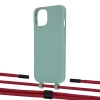 Чохол Upex Alter Eyelets for iPhone 13 mini Basil with Twine Red and Fausset Matte Black (UP108479)