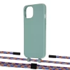 Чехол Upex Alter Eyelets for iPhone 13 mini Basil with Twine Blue Sunset and Fausset Matte Black (UP108488)