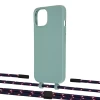 Чехол Upex Alter Eyelets for iPhone 13 mini Basil with Twine Blue Marine and Fausset Matte Black (UP108490)