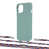 Чехол Upex Alter Eyelets for iPhone 13 mini Basil with Twine Blue Sunset and Fausset Silver (UP108505)