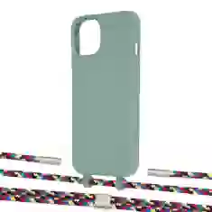 Чохол Upex Alter Eyelets for iPhone 13 mini Basil with Twine Critical Camouflage and Fausset Silver (UP108508)