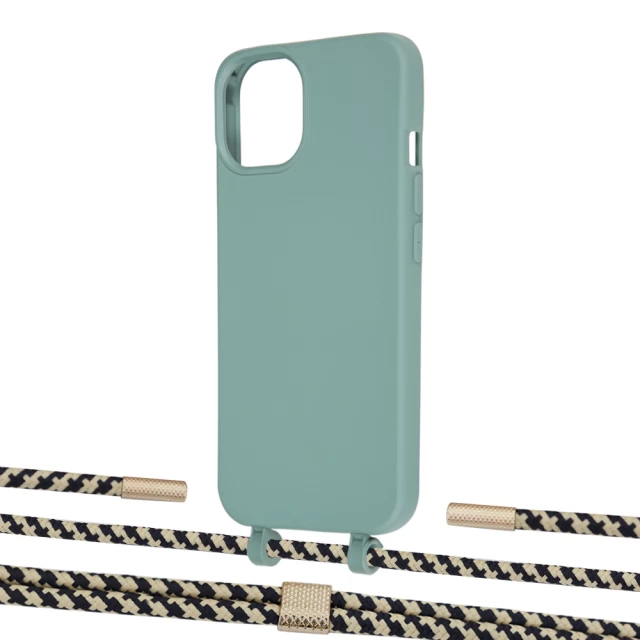 Чохол Upex Alter Eyelets for iPhone 13 mini Basil with Twine Copper and Fausset Gold (UP108521)