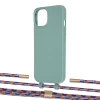 Чехол Upex Alter Eyelets for iPhone 13 mini Basil with Twine Blue Sunset and Fausset Gold (UP108522)