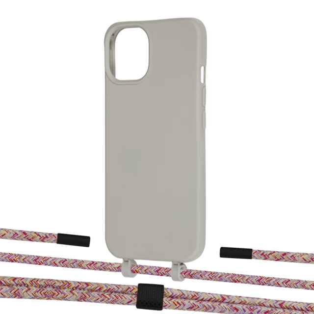 Чохол Upex Alter Eyelets for iPhone 13 mini Anchor with Twine Mulberry and Fausset Matte Black (UP108536)