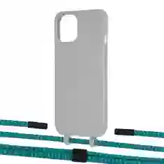 Чохол Upex Alter Eyelets for iPhone 13 mini Anchor with Twine Cyan and Fausset Matte Black (UP108537)