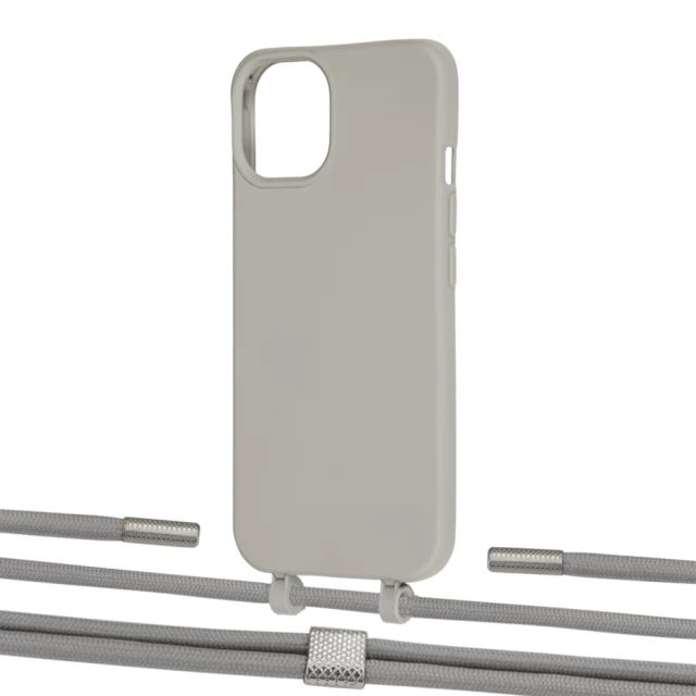 Чехол Upex Alter Eyelets for iPhone 13 mini Anchor with Twine Gray and Fausset Silver (UP108551)