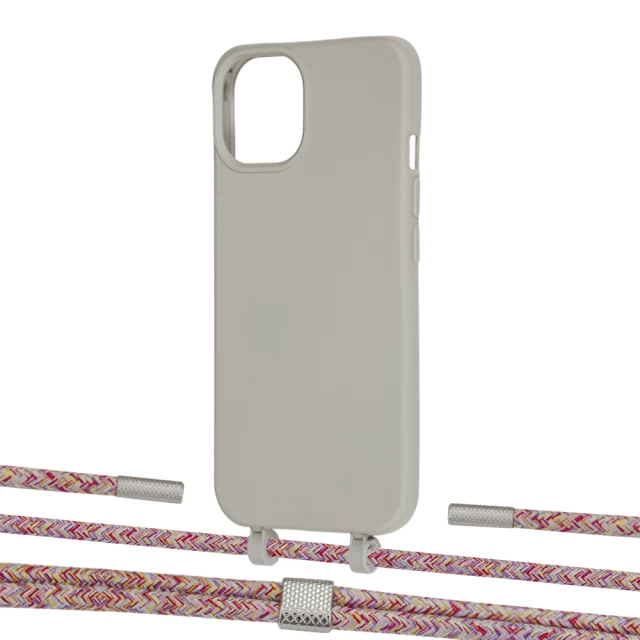 Чохол Upex Alter Eyelets for iPhone 13 mini Anchor with Twine Mulberry and Fausset Silver (UP108553)