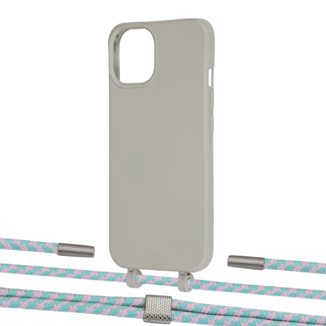 Чохол Upex Alter Eyelets for iPhone 13 mini Anchor with Twine Turquoise and Fausset Silver (UP108557)