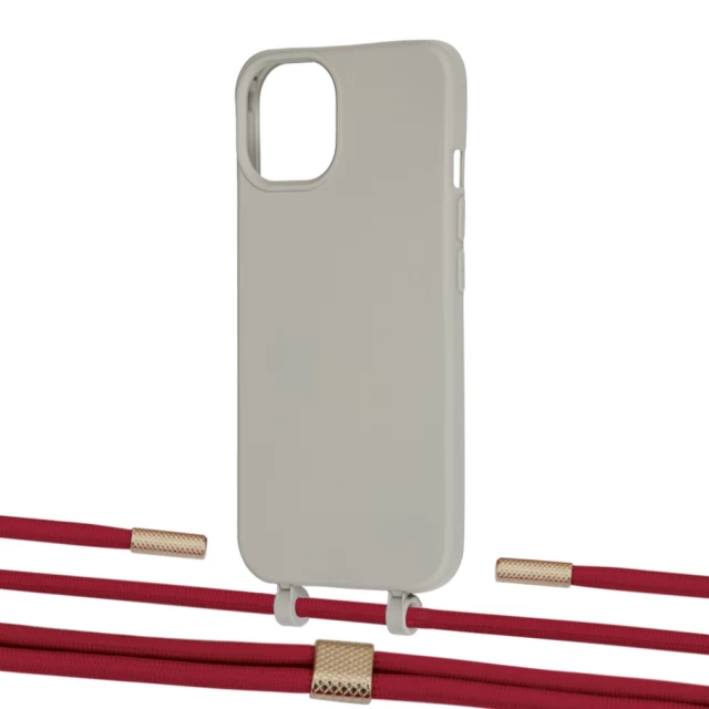 Чохол Upex Alter Eyelets for iPhone 13 mini Anchor with Twine Red and Fausset Gold (UP108564)
