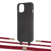 Чохол Upex Alter Eyelets for iPhone 13 Onyx with Twine Red and Fausset Gold (UP108615)