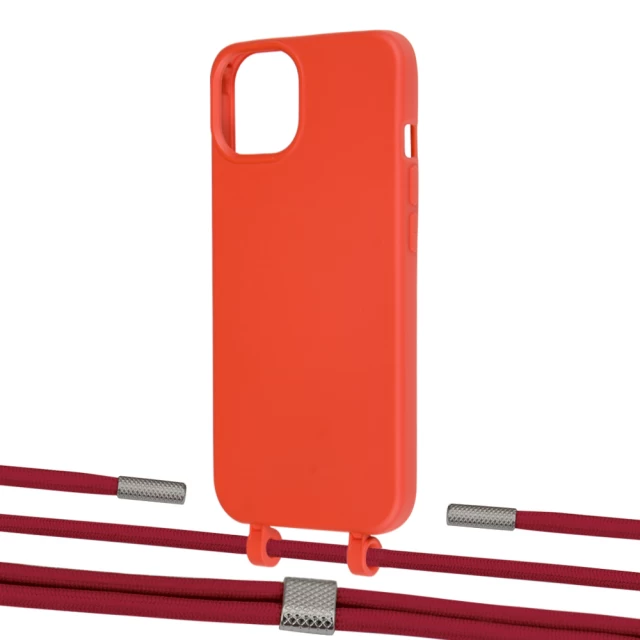 Чохол Upex Alter Eyelets for iPhone 13 Red with Twine Red and Fausset Silver (UP108649)