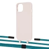 Чохол Upex Alter Eyelets for iPhone 13 Crepe with Twine Cyan and Fausset Matte Black (UP108690)