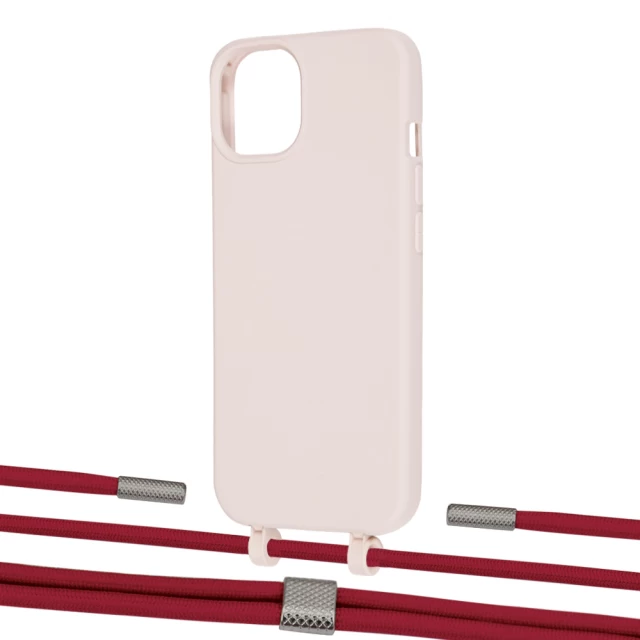 Чохол Upex Alter Eyelets for iPhone 13 Crepe with Twine Red and Fausset Silver (UP108700)