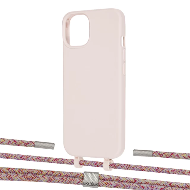 Чохол Upex Alter Eyelets for iPhone 13 Crepe with Twine Mulberry and Fausset Silver (UP108706)