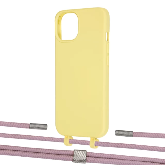 Чехол Upex Alter Eyelets for iPhone 13 Daffodil with Twine Rose Gold and Fausset Silver (UP108749)