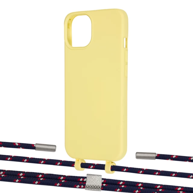 Чехол Upex Alter Eyelets for iPhone 13 Daffodil with Twine Blue Marine and Fausset Silver (UP108762)