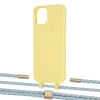 Чохол Upex Alter Eyelets for iPhone 13 Daffodil with Twine Turquoise and Fausset Gold (UP108778)