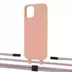 Чохол Upex Alter Eyelets for iPhone 13 Tangerine with Twine Rose Gold and Fausset Matte Black (UP108783)