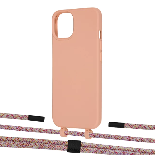 Чехол Upex Alter Eyelets for iPhone 13 Tangerine with Twine Mulberry and Fausset Matte Black (UP108791)