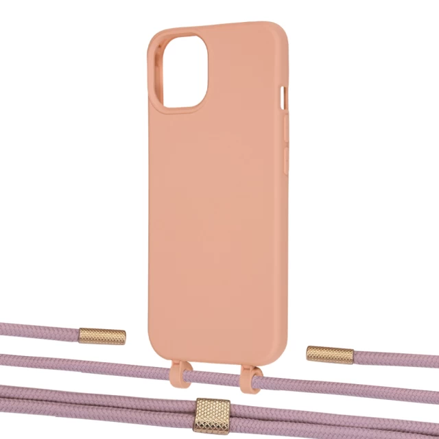 Чехол Upex Alter Eyelets for iPhone 13 Tangerine with Twine Rose Gold and Fausset Gold (UP108817)