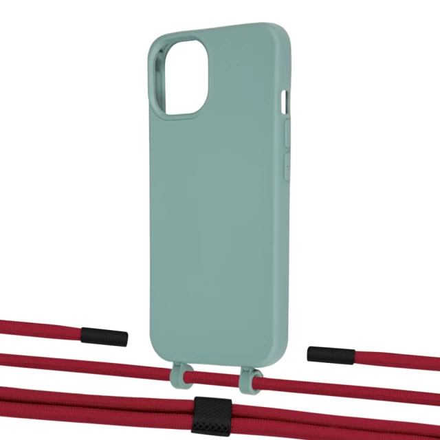 Чохол Upex Alter Eyelets for iPhone 13 Basil with Twine Red and Fausset Matte Black (UP108836)
