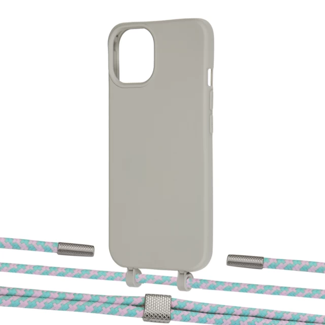 Чохол Upex Alter Eyelets for iPhone 13 Anchor with Twine Turquoise and Fausset Silver (UP108914)