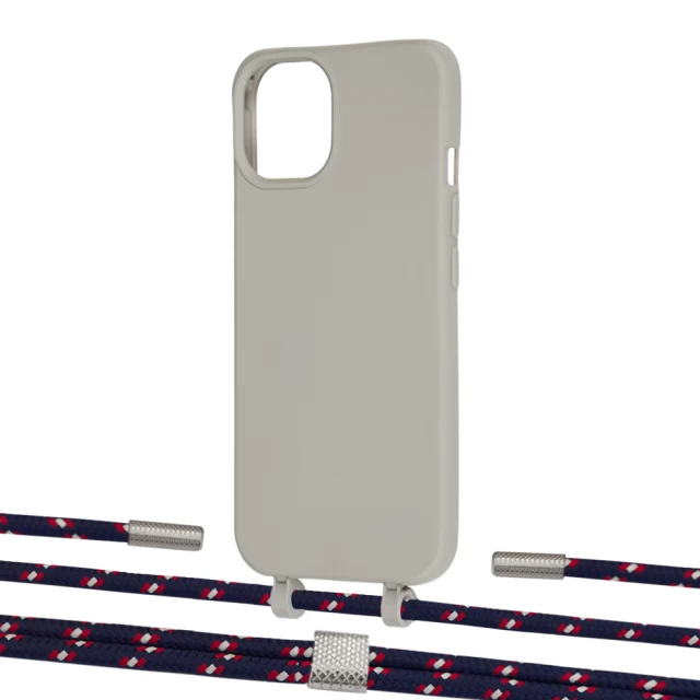 Чехол Upex Alter Eyelets for iPhone 13 Anchor with Twine Blue Marine and Fausset Silver (UP108915)