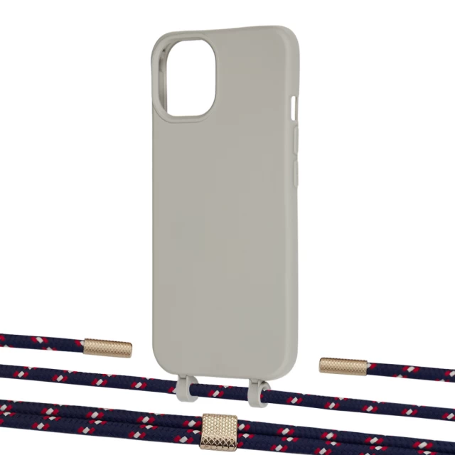 Чехол Upex Alter Eyelets for iPhone 13 Anchor with Twine Blue Marine and Fausset Gold (UP108932)