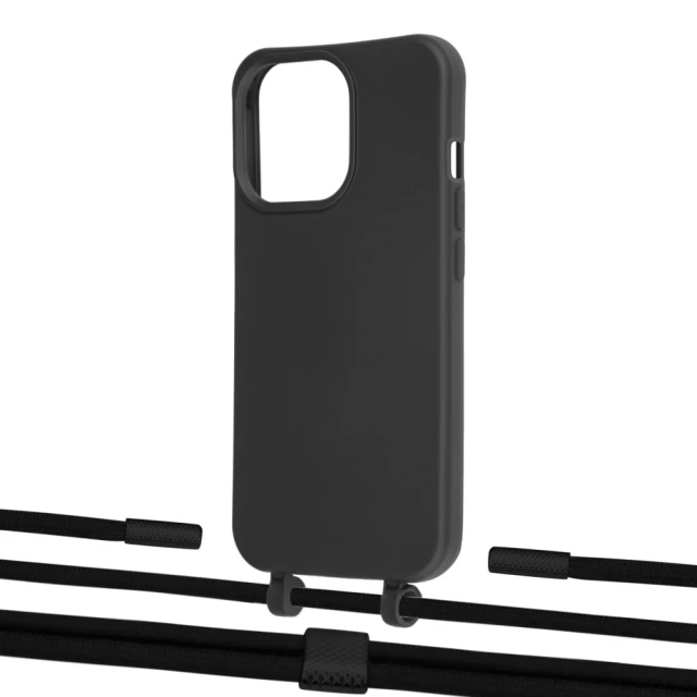 Чохол Upex Alter Eyelets for iPhone 13 Pro Onyx with Twine Black  and Fausset Matte Black (UP108934)