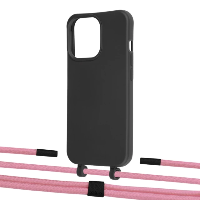 Чохол Upex Alter Eyelets for iPhone 13 Pro Onyx with Twine Coral and Fausset Matte Black (UP108937)