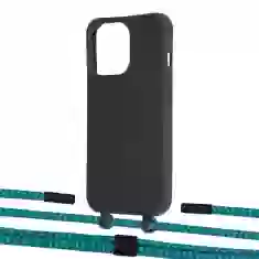 Чехол Upex Alter Eyelets for iPhone 13 Pro Onyx with Twine Cyan and Fausset Matte Black (UP108945)