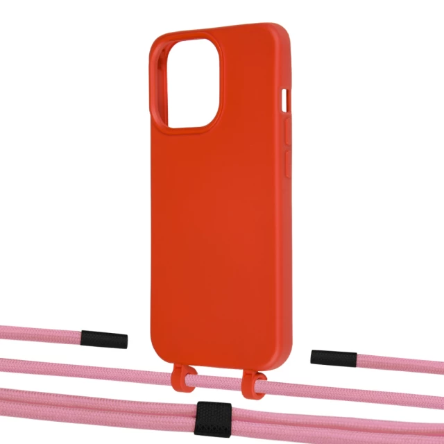 Чохол Upex Alter Eyelets for iPhone 13 Pro Red with Twine Coral and Fausset Matte Black (UP108988)