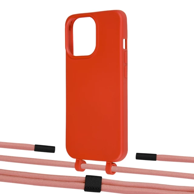 Чехол Upex Alter Eyelets for iPhone 13 Pro Red with Twine Cantaloupe and Fausset Matte Black (UP108990)