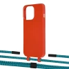 Чохол Upex Alter Eyelets for iPhone 13 Pro Red with Twine Cyan and Fausset Matte Black (UP108996)