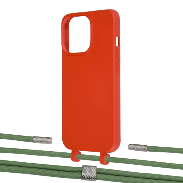 Чохол Upex Alter Eyelets for iPhone 13 Pro Red with Twine Mint and Fausset Silver (UP109011)