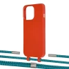 Чехол Upex Alter Eyelets for iPhone 13 Pro Red with Twine Cyan and Fausset Silver (UP109013)