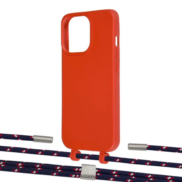 Чехол Upex Alter Eyelets for iPhone 13 Pro Red with Twine Blue Marine and Fausset Silver (UP109017)