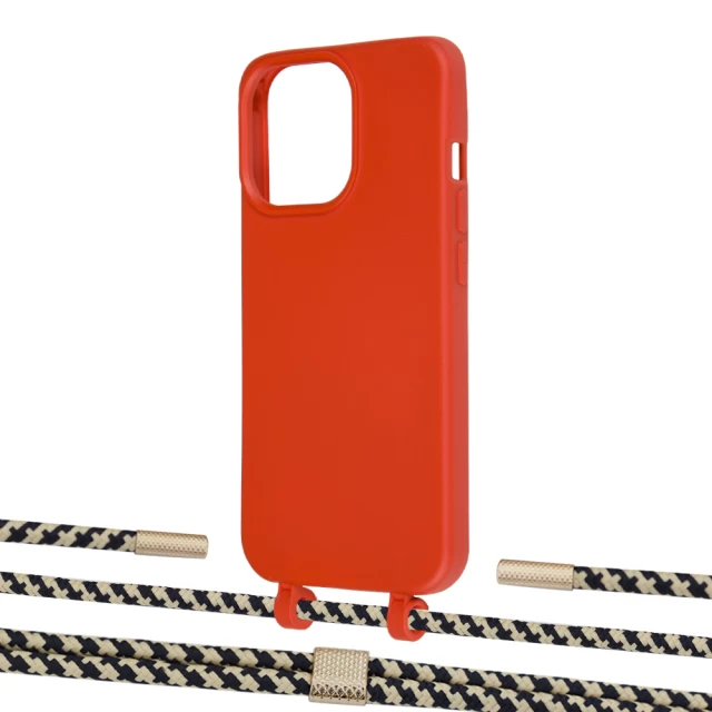 Чехол Upex Alter Eyelets for iPhone 13 Pro Red with Twine Copper and Fausset Gold (UP109031)