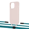 Чехол Upex Alter Eyelets for iPhone 13 Pro Crepe with Twine Cyan and Fausset Matte Black (UP109047)