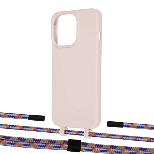 Чохол Upex Alter Eyelets for iPhone 13 Pro Crepe with Twine Blue Sunset and Fausset Matte Black (UP109049)