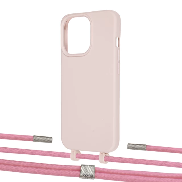 Чохол Upex Alter Eyelets for iPhone 13 Pro Crepe with Twine Coral and Fausset Silver (UP109056)