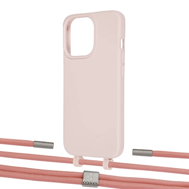 Чохол Upex Alter Eyelets for iPhone 13 Pro Crepe with Twine Cantaloupe and Fausset Silver (UP109058)