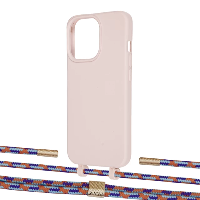 Чехол Upex Alter Eyelets for iPhone 13 Pro Crepe with Twine Blue Sunset and Fausset Gold (UP109083)