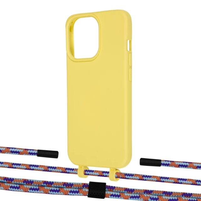 Чохол Upex Alter Eyelets for iPhone 13 Pro Daffodil with Twine Blue Sunset and Fausset Matte Black (UP109100)