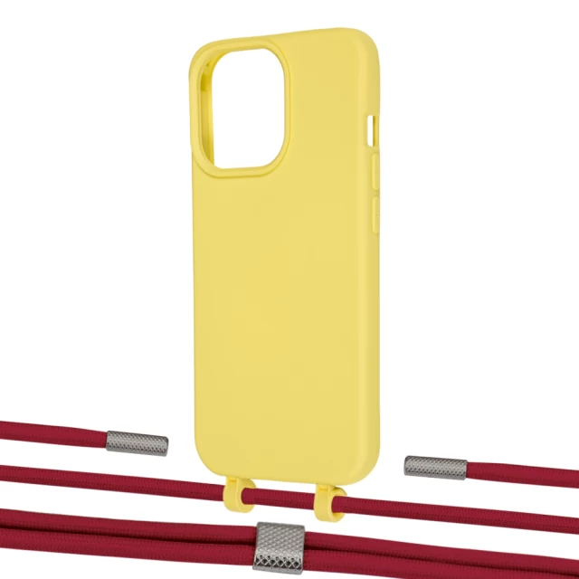 Чехол Upex Alter Eyelets for iPhone 13 Pro Daffodil with Twine Red and Fausset Silver (UP109108)