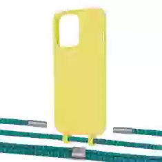 Чехол Upex Alter Eyelets for iPhone 13 Pro Daffodil with Twine Cyan and Fausset Silver (UP109115)