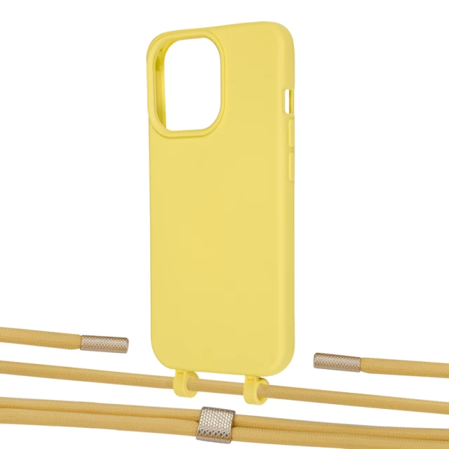 Чохол Upex Alter Eyelets for iPhone 13 Pro Daffodil with Twine Sunflower and Fausset Gold (UP109127)