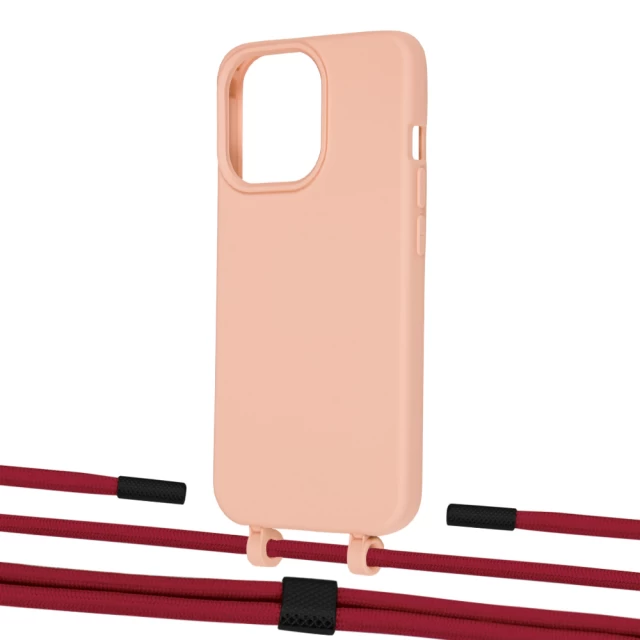 Чохол Upex Alter Eyelets for iPhone 13 Pro Tangerine with Twine Red and Fausset Matte Black (UP109142)