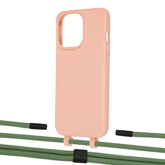 Чохол Upex Alter Eyelets for iPhone 13 Pro Tangerine with Twine Mint and Fausset Matte Black (UP109147)