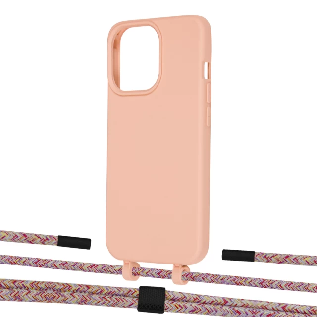 Чехол Upex Alter Eyelets for iPhone 13 Pro Tangerine with Twine Mulberry and Fausset Matte Black (UP109148)